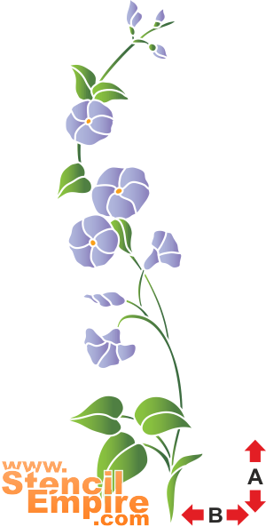 Kwiat dzwonka (Szablony z kwiatami ogrodowymi i polnymi)