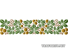 Motyw jagodowy - szablon do dekoracji