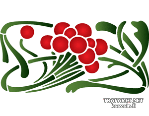 Motyw jagodowy 47 - szablon do dekoracji