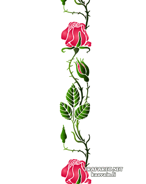 Kolczasta róża - szablon do dekoracji