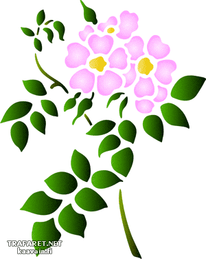Kwiaty dzikie 68 - szablon do dekoracji