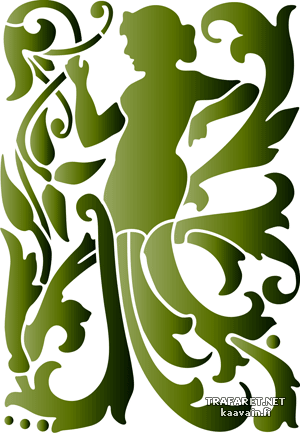 Sylwetka w akancie - szablon do dekoracji
