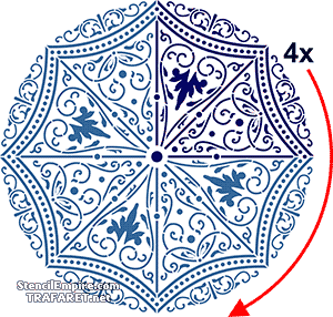 Duży medalion klasyczny 81 (1/4) - szablon do dekoracji