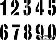 Numery CET - szablon do dekoracji