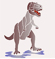 Tyranozaur - szablon do dekoracji