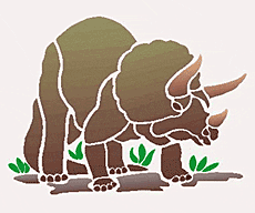 Triceratops - szablon do dekoracji