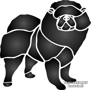 Chow-chow 2 - szablon do dekoracji