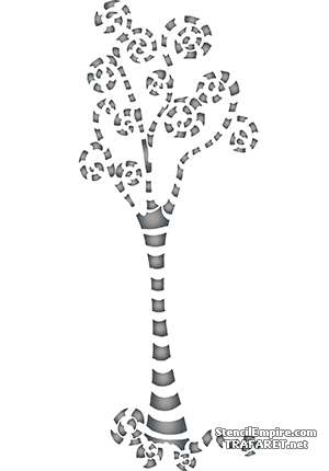 Drzewo spiralne 1 - szablon do dekoracji