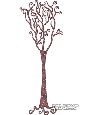 Drzewo spiralne 2 - szablon do dekoracji