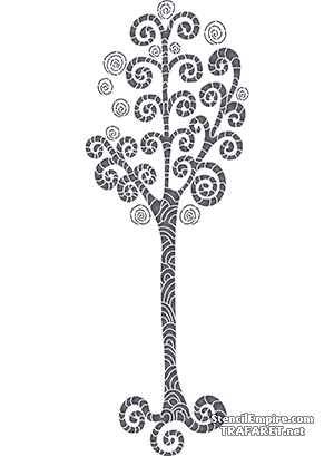 Drzewo spiralne 3 - szablon do dekoracji