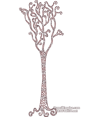 Drzewo spiralne 5 - szablon do dekoracji
