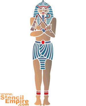 Egipski mężczyzna - szablon do dekoracji