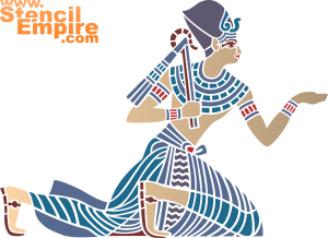 Egipska kobieta - szablon do dekoracji