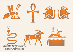 Zestaw hieroglifów 3 - szablon do dekoracji