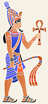 Egipski bóg - szablon do dekoracji