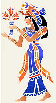 Egipska bogini - szablon do dekoracji