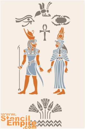 Egipski zestaw - szablon do dekoracji