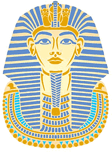 Maska Tutanchamona - szablon do dekoracji