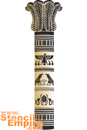 Egipska kolumna - szablon do dekoracji