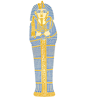 Trumna Tutanchamona - szablon do dekoracji