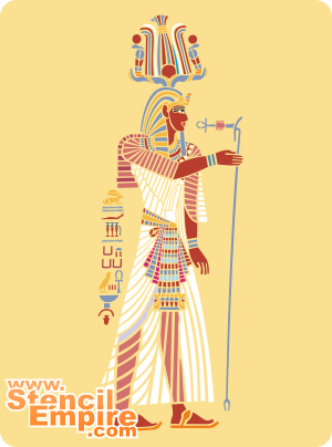 Faraon Seti - szablon do dekoracji