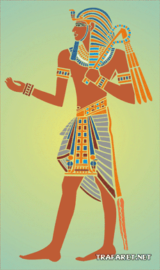 Faraon Tutankhamun - szablon do dekoracji