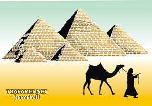 Egipskie piramidy - szablon do dekoracji