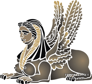Egipski sfinks - szablon do dekoracji