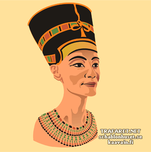 Popiersie Nefertiti - szablon do dekoracji