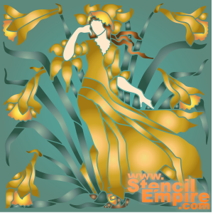Orszak Flory - Narcyz (Szablony stylów Art Nouveau i Art Deco)