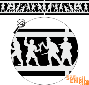 Bordiury z figur - szablon do dekoracji