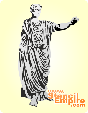 Statua mężczyzny - szablon do dekoracji