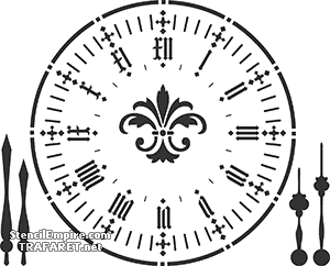 Tarcza zegara 7 - szablon do dekoracji