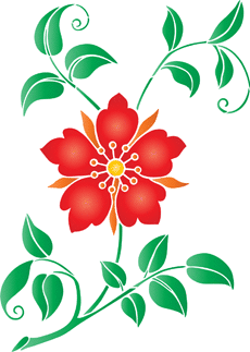 Kwiat z bajki - szablon do dekoracji
