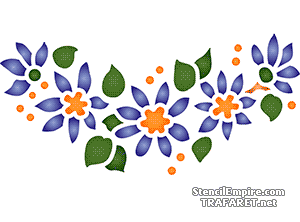 Motyw dzikiego kwiatu 040 - szablon do dekoracji