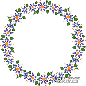 Pierścień z motywem dzikiego kwiatu 040 - szablon do dekoracji