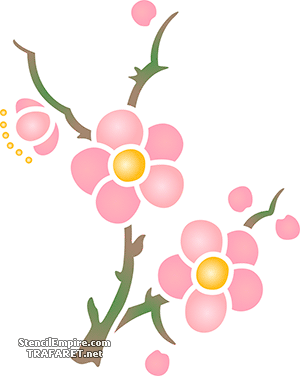 Sakura motyw 101 - szablon do dekoracji