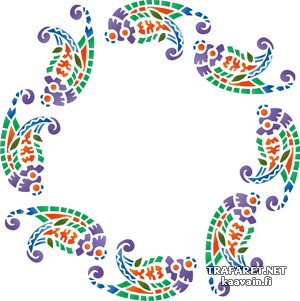 Koło Paisley 145 - szablon do dekoracji