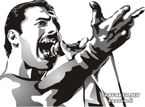 Freddie Mercury - szablon do dekoracji