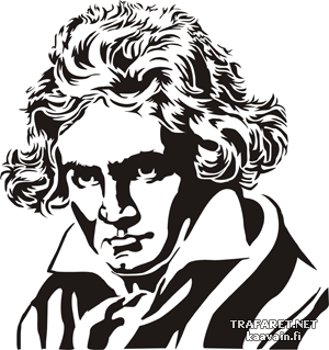 Beethoven - szablon do dekoracji