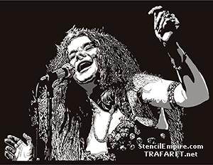 Janis Joplin - szablon do dekoracji