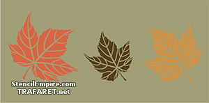 Trzy liście klonu - szablon do dekoracji