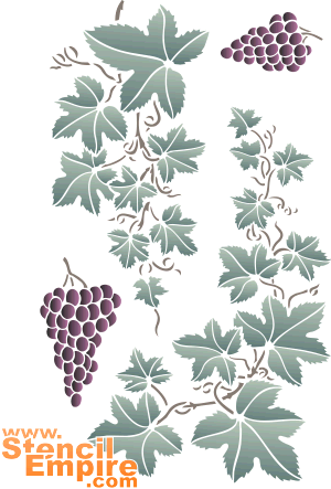 Pęczki i liście (Szablony z owocami i jagodami)