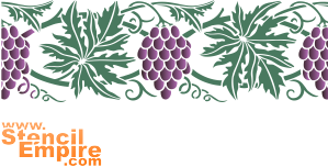 Winogrona kolonialne - szablon do dekoracji