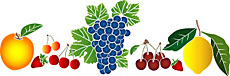 Owoce 2 - szablon do dekoracji