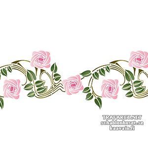 Różowy bordiur 50 - szablon do dekoracji