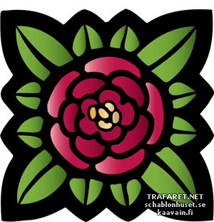 Róża w stylu secesyjnym 762 - szablon do dekoracji