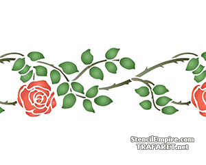 Różowy bordiur 205 - szablon do dekoracji