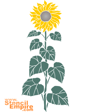 Słonecznik - szablon do dekoracji