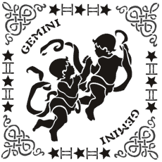 Gemini w ramce - szablon do dekoracji